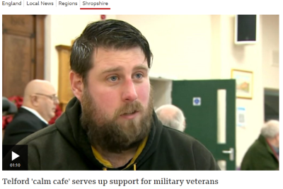Telford Mind Calm Cafes veterans BBC