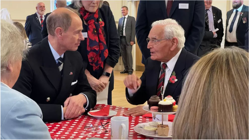 Duke of Edinburgh visits Veterans Cafe